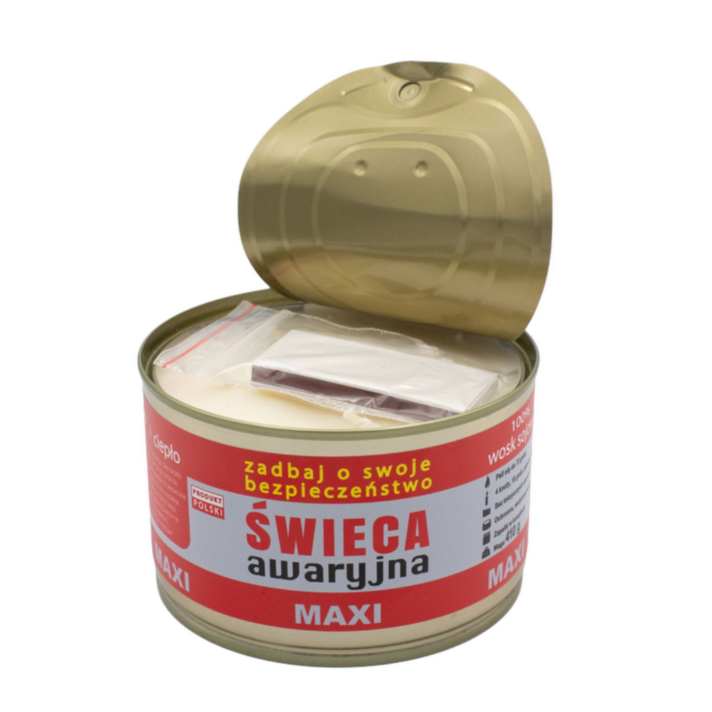 Świeca Awaryjna Sojowa MAXI 72h 410 g