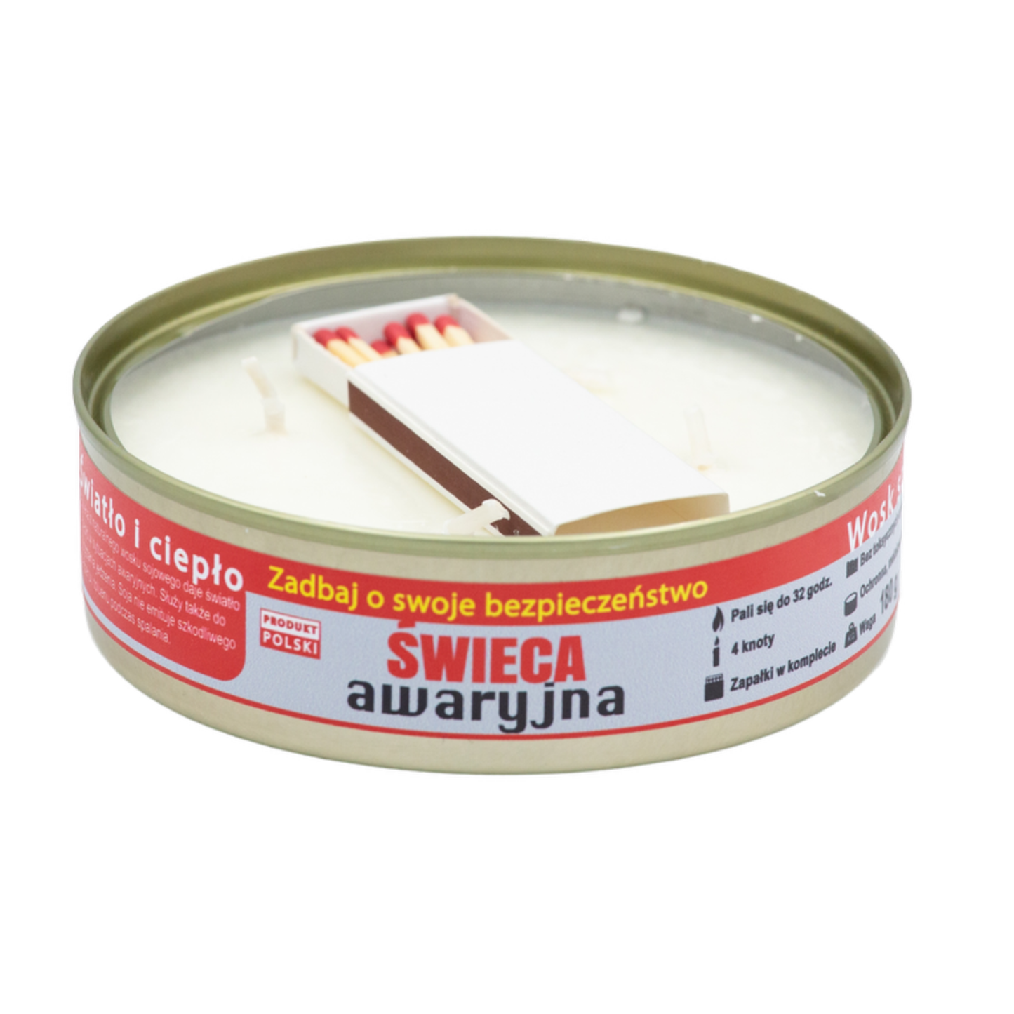 Świeca awaryjna Sojowa MINI 32h 180g