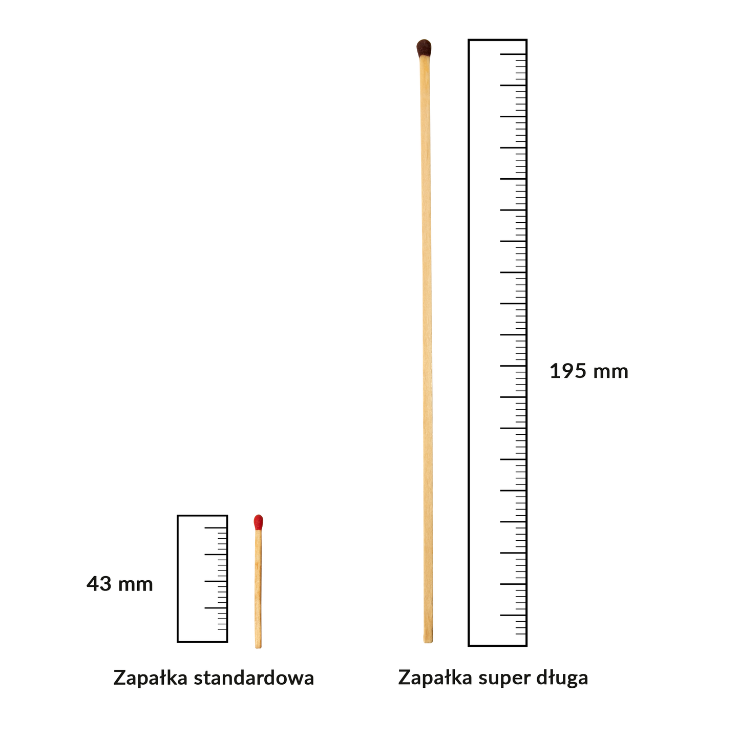 Zapałki Ekstra Długie Premium Multicolor - różowe
