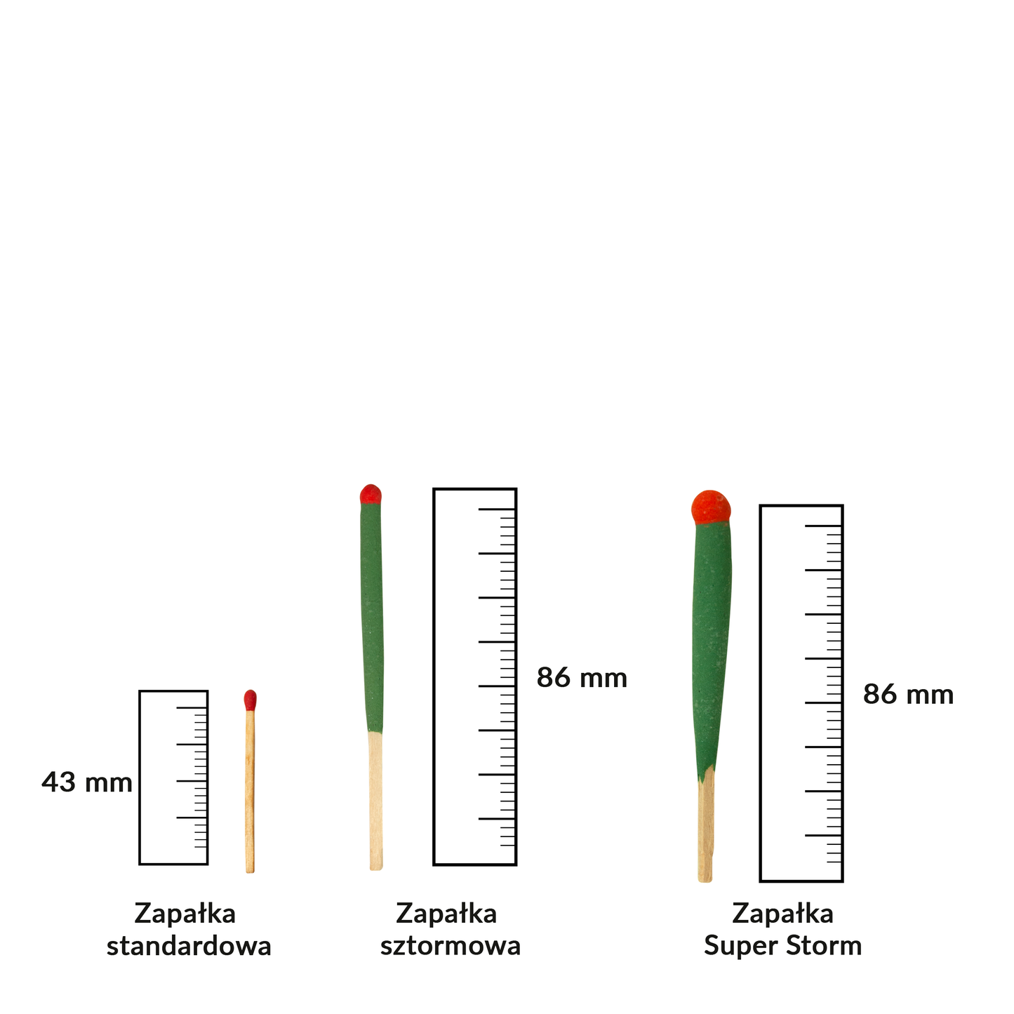 Zapałki sztormowe Super Storm - WOLOSZYN